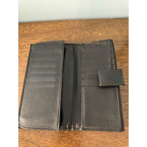 Gucci GG Nylon and Leather Long Wallet in Black - Picture 4 of 8